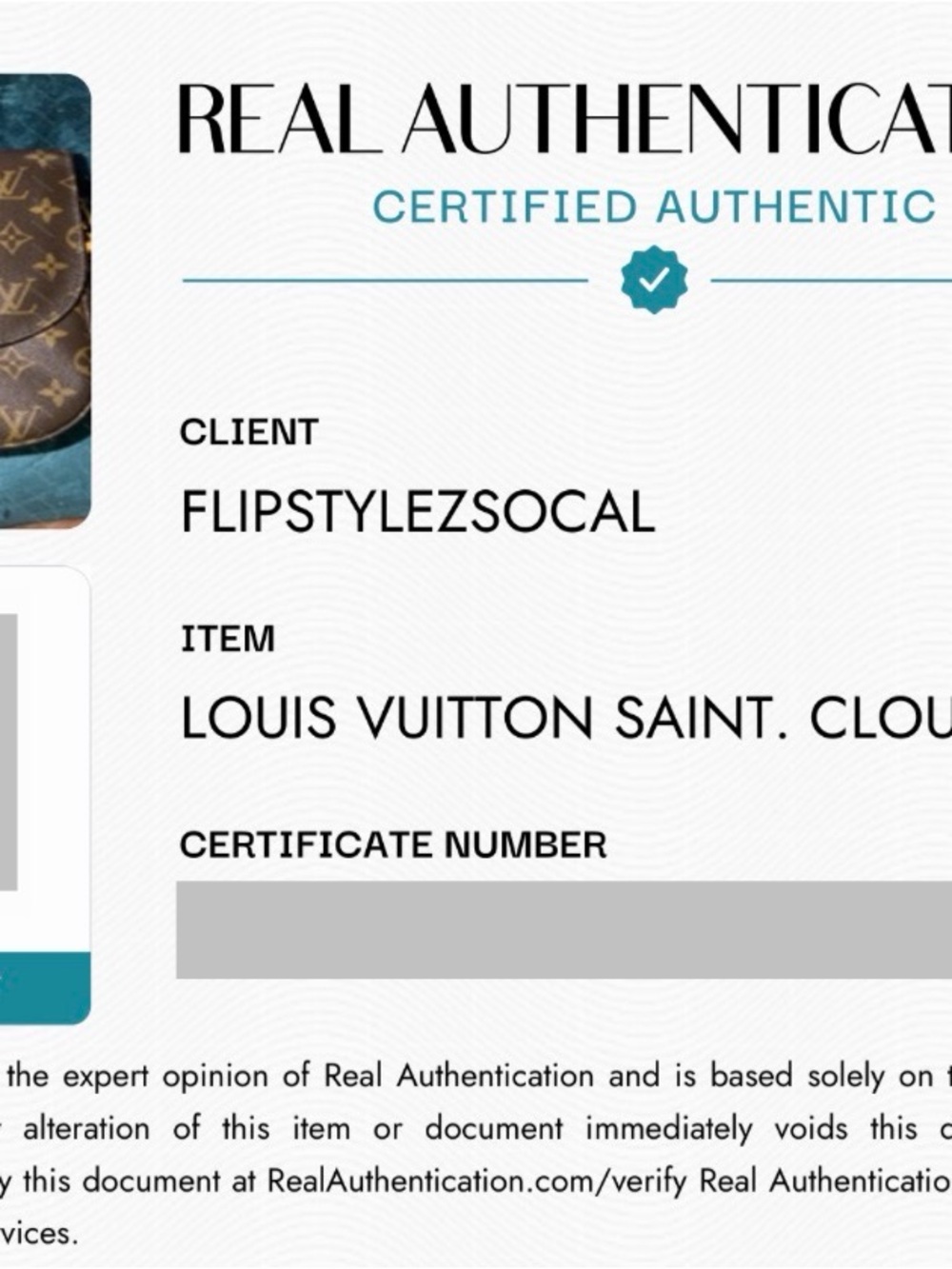 Louis Vuitton Monogram Saint Cloud with COA - Picture 16 of 17
